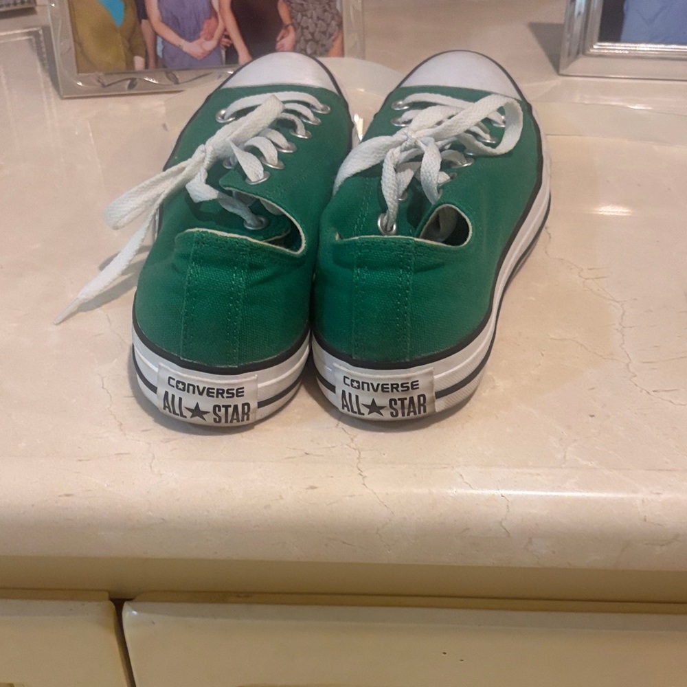 Converse Women's Green Lace-Up Sneakers - Picture 3 of 5